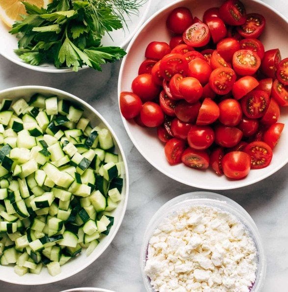 glutensiz kinoa salatası